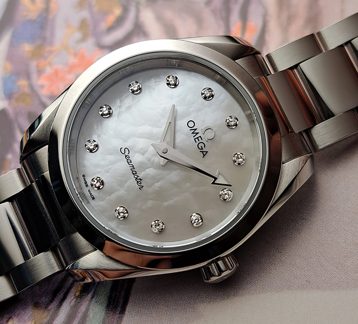 Ladies Omega Seamaster Aqua Terra 150M Diamond Dial Ref. 220.10.28.60.55.001